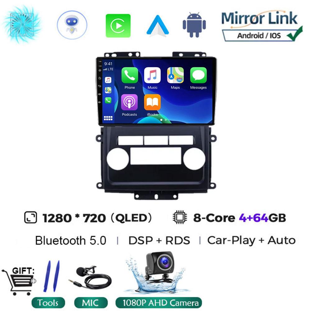 Android 14 Car Radio For Nissan Frontier Xterra 2009 - 2012 QLED Wireless Carplay Auto Multimedia 4G LTE Stereo RDS BT No 2din