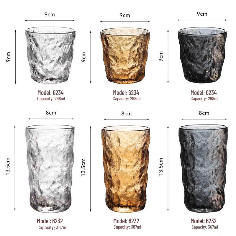 ZISIZ Thickened Glacier Pattern Glass Cup