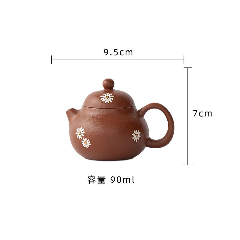 

90ml Purple Clay Dragon Egg Teapot Japanese Tea Infuser Pot Tea Maker Kettle With Ball Hole Green Tea Cafes Supplies Collection