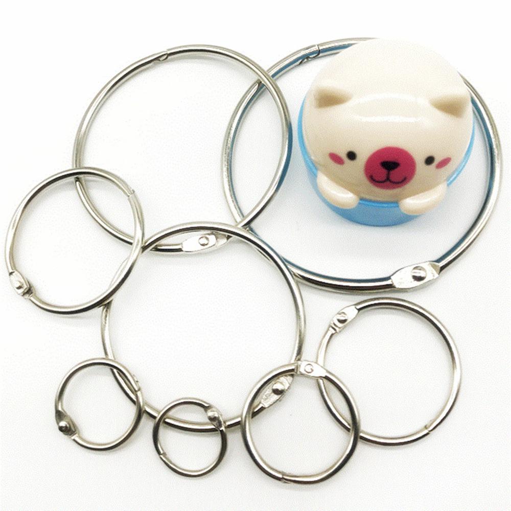 Multifunctional Hinged Rings Keychain Circle Book Binder Metal Ring Binder Loose-leaf Book Hoops