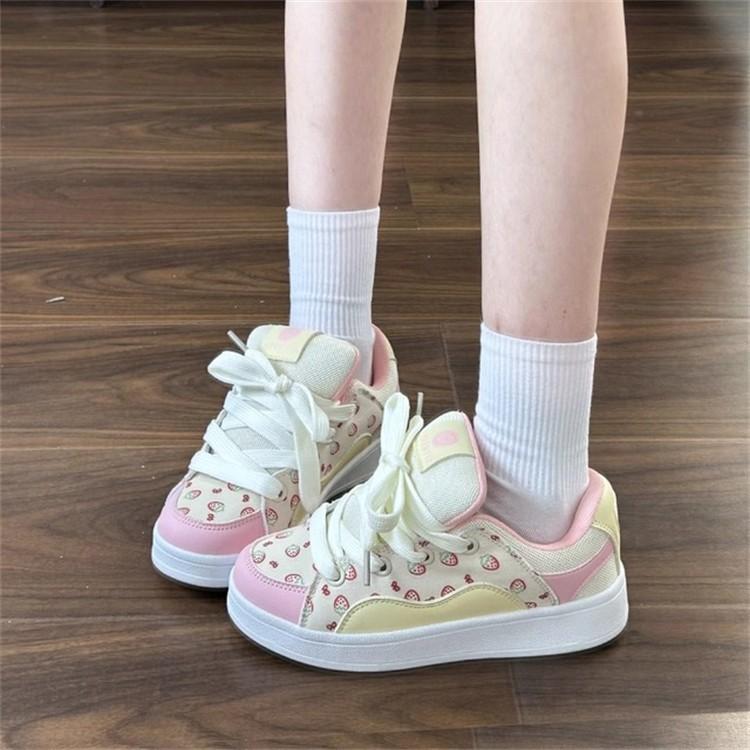 Zapatillas de plataforma para mujer otoño 2025 nuevo diseño de celebridad de Internet diseño de dopamina nicho versátil cómodas casuales zapatillas de pan para mujer