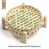 Handmade Bamboo Woven Basket Set - Round Winnowing Basket and Snack Plate for Hotel or Restaurant Use