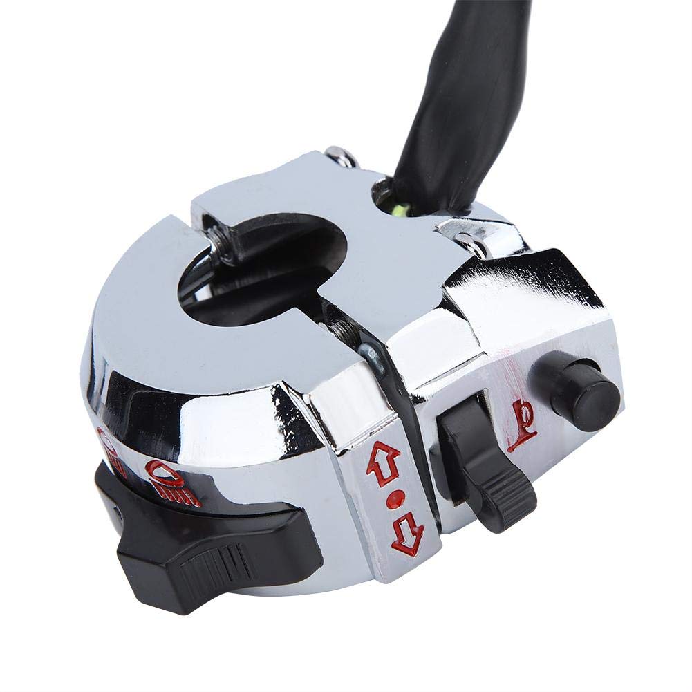 Motorcycle Blinker Switch Motorcycle Function Switch, Motorcycle Handlebar Switch Horn Turn Switch Blinker Switchs for 22mm Handlebar Motorcycle