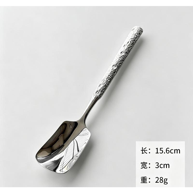 Stainless steel spoon creative dessert spoon stone shell spoon ice cream spoon spoon spoon eating spoon stirring spoon