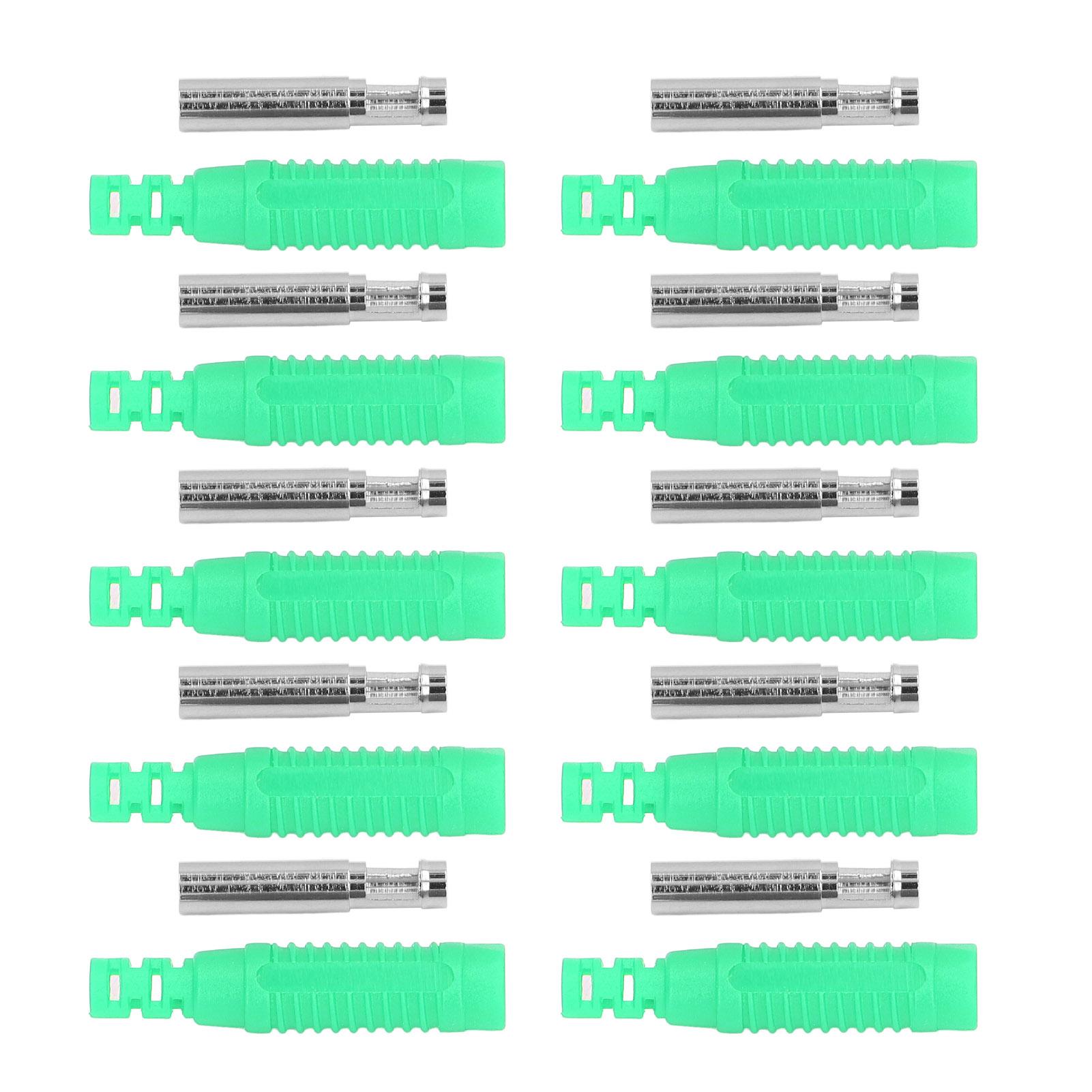 

10 шт. Набор Гнездо типа банан Латунный PA Разъем Джек Изоляционная трубка Пресс-фитинг Адаптер J.10031Зеленый