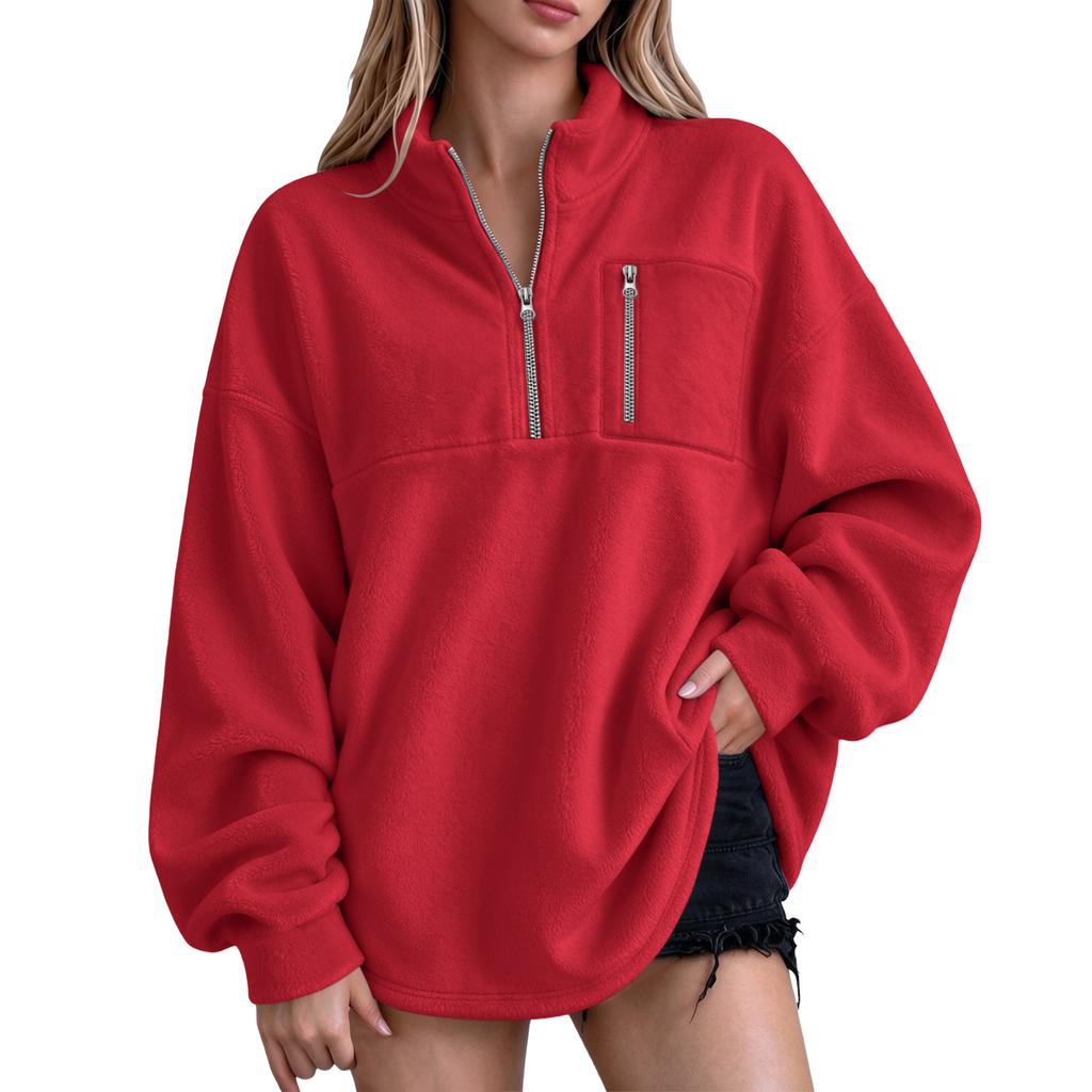 Women's Pullover Sweatshirt Flannel Long Sleeve Casual Top for Everyday Wear