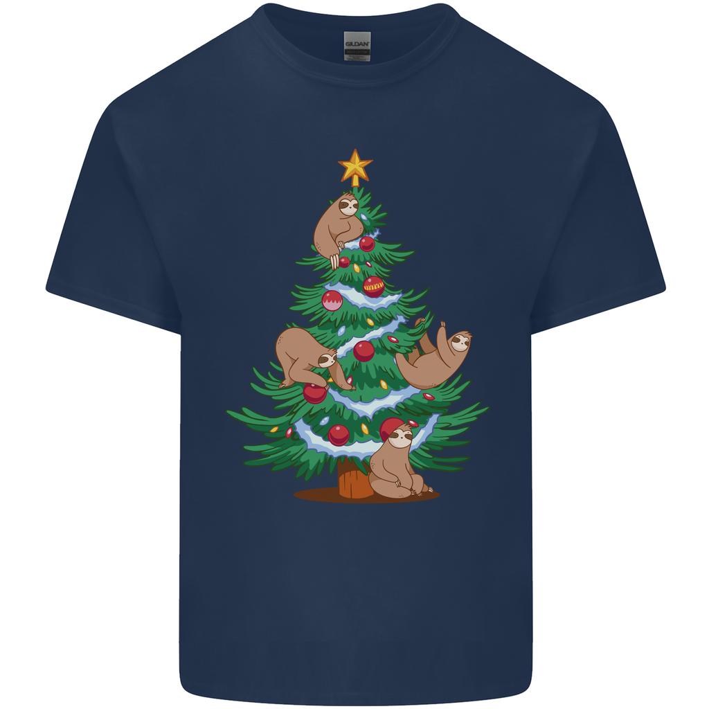 Sloth Christmas Tree Xmas Unisexs Light Cotton TShirt