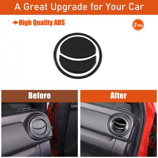 Glossy Piano Black Center Air Vent Outlet Cover Trim For Toyota Tacoma 2016-