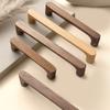96mm 128mm 160mm 192mm High-End Luxus Natürliche Walnuss und Buche Griff Kleiderschrank Schubladengriffe Schränke Küchenschubladengriff