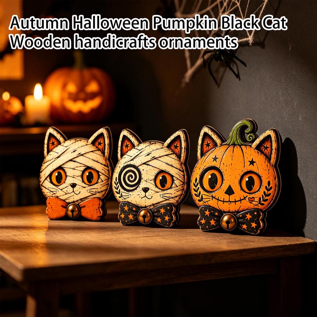 Halloween Pumpkin Wooden Decoration for Fall Party