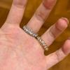 Vintage Style Open Ring Women Gold Plated Hollow Out Lace Round Diamond Stackable Minimalist Jewelry
