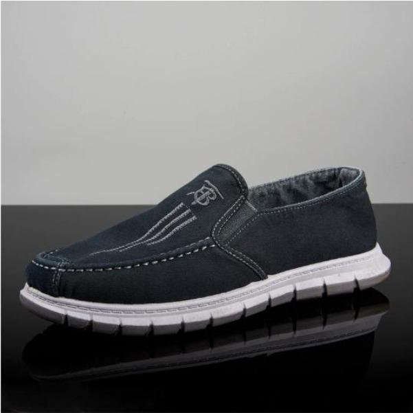 

Spring Autumn Canvas Shoes Thick-soled Men s Shoes Water-washed Casual and Simple One Step on Old Beijing Cloth Shoes M334 44
