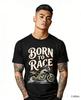 Born To Race Vintage Motorcycle Graphic Cotton T-Shirt Unisex Retro Racing Culture Casual Short Sleeve Tee