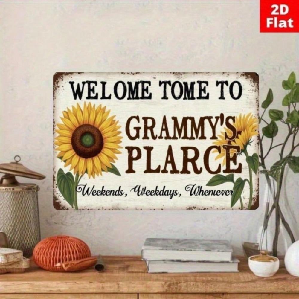 Metal Poster Sunflower Vintage Sign for Kitchen Wall Decor
