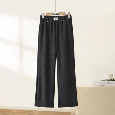 Pasite Damen High-Waist Locker Gerade Freizeit Hose