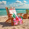 1Pc Christmas Village Scene Beach Towel Quick Dry Multiuse For Beach Pool Gym Yoga Home Travel Christmas Halloween Xmas Gift S183