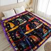 Wizard hat pattern Blanket for Sofa Bed Travel Camping Living Room Office Conditioning Blanket for All Seasons Gifts