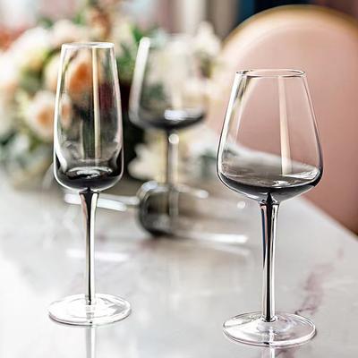 Smoky Grey Crystal Glass Red Wine Glass Champagne Glass Amber Wine Goblet Colorful Soft Decoration
