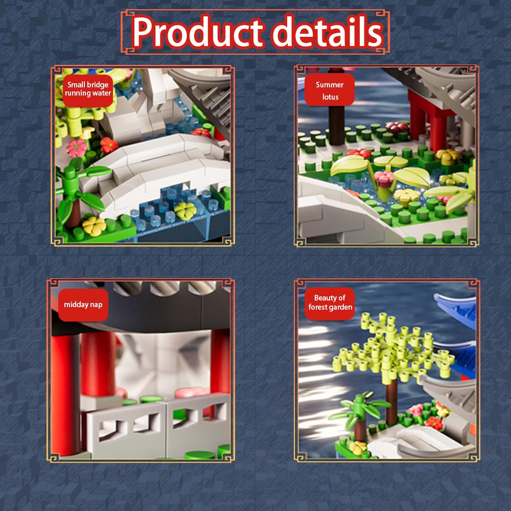 688PCS Hangzhou West Lake, Chinese Architecture, Classic Building Puzzle Toys, Miniature Building Block Sets, Models