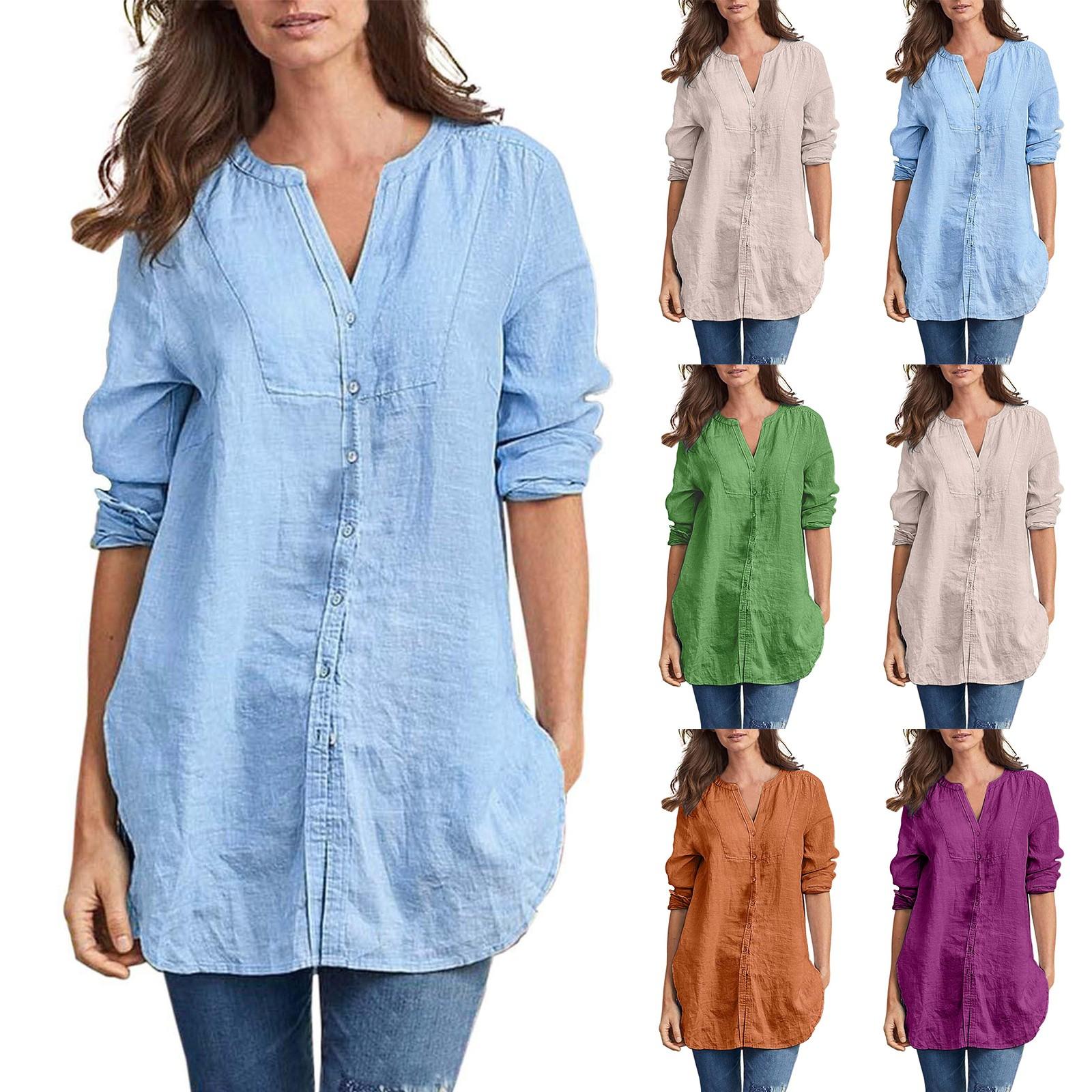 

Women s Plain-colored Casual Loose Top M помаранчевий