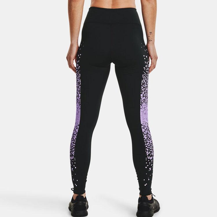 Under Armour Splatter Print Training Fitness Leggings Women Bottoms Black 1365283-001