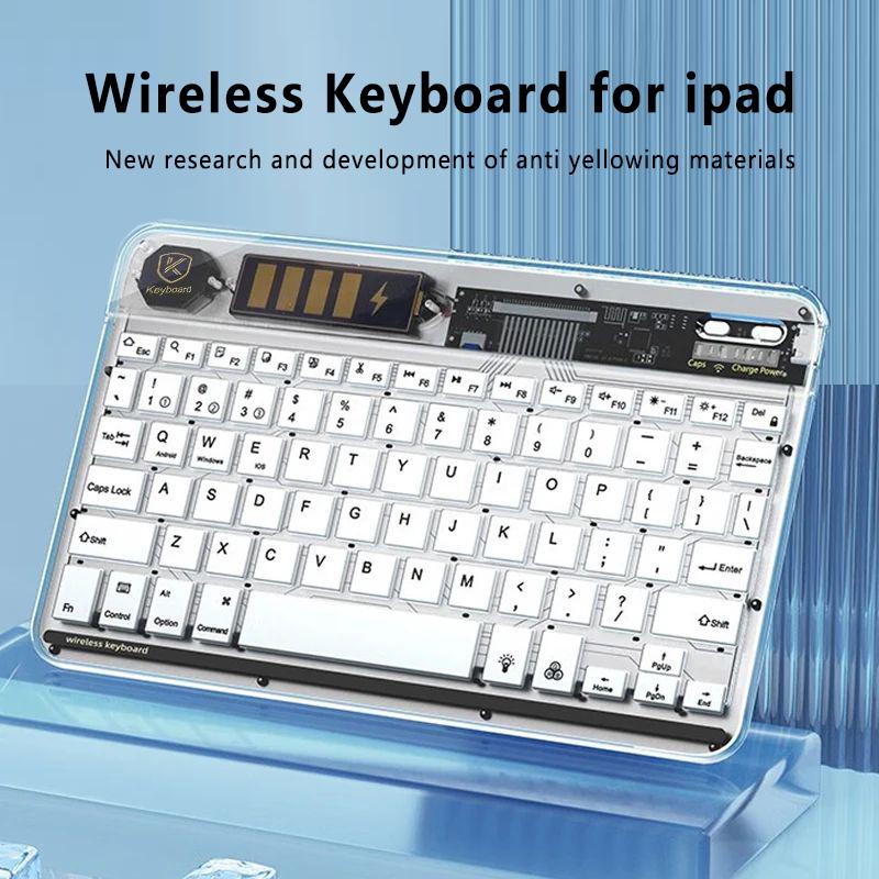 Ultra-Slim Rechargeable Bluetooth Keyboard Multi-Device Stable Connection for iPad iPhone Mac Android Windows-Wireless Keyboard