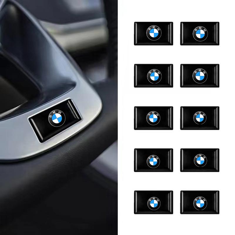 10pcs 3D Car Stickers Emblem Steering Wheel Badge Decals Auto Logo Styling For BMW Performance MINI F30 X3 F10 E90 F20 E46 E39 gzjm96