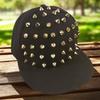 Men And Women's Rivet Flat Hat Punk Rock Hip Hop Stud Baseball Caps Y2K Outdoor Personalized Hat