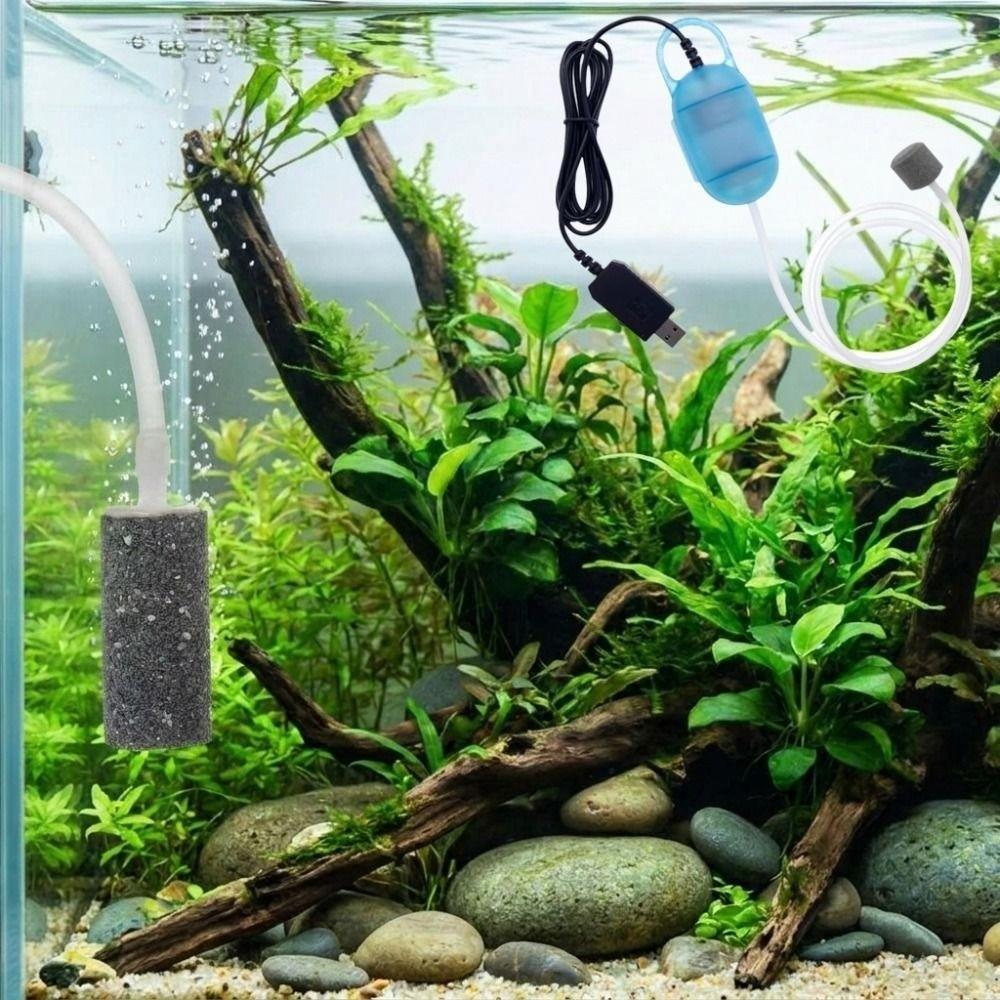 Ultra leise Aquarium-Luftpumpe Mini Tragbar Sauerstoffspender Luftbelüfter Innen-Fischzucht