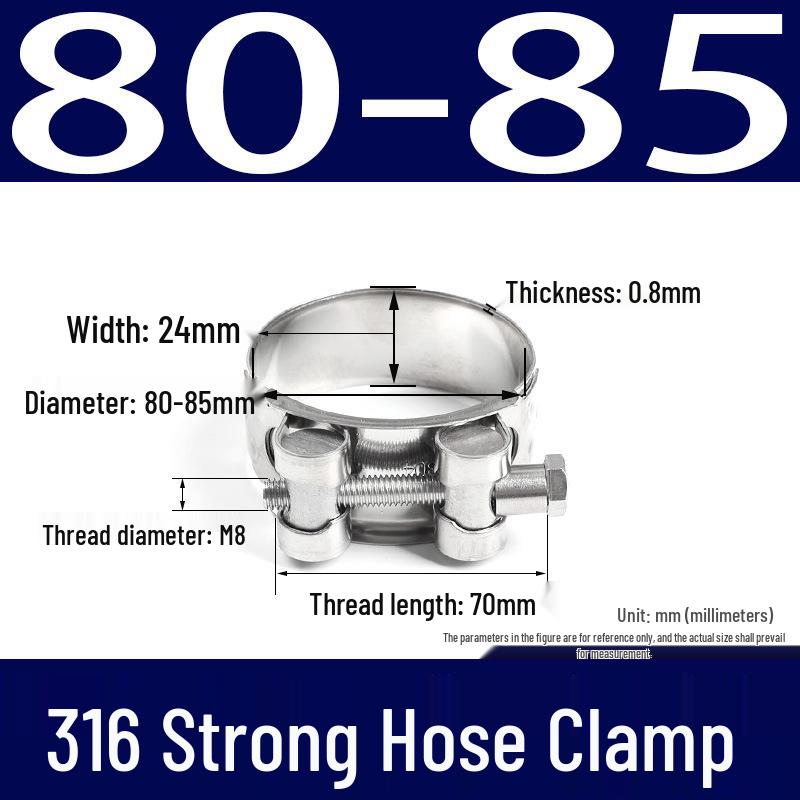 316 Stainless Steel European-Style Thickened Single Head Hose Clamp