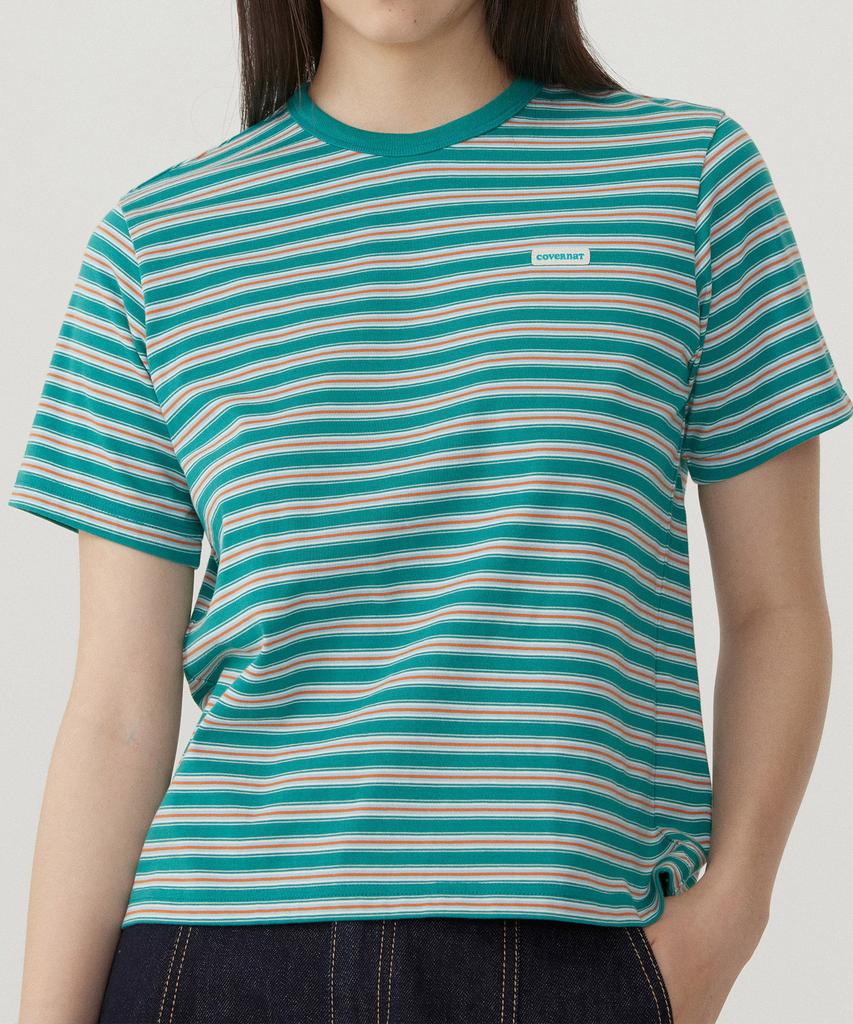 COVERNAT WOMAN Striped T-Shirt Green