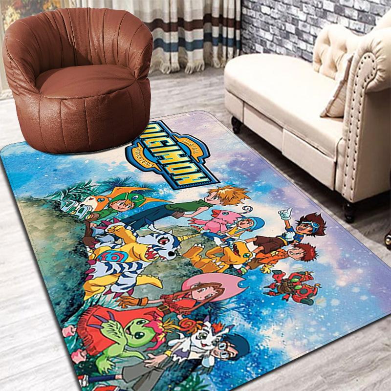 Digimon Rug Floor Mat for Living Room or Bedroom Soft and Comfortable Carpet a Gift for Birthday and Holiday.NFF0928542