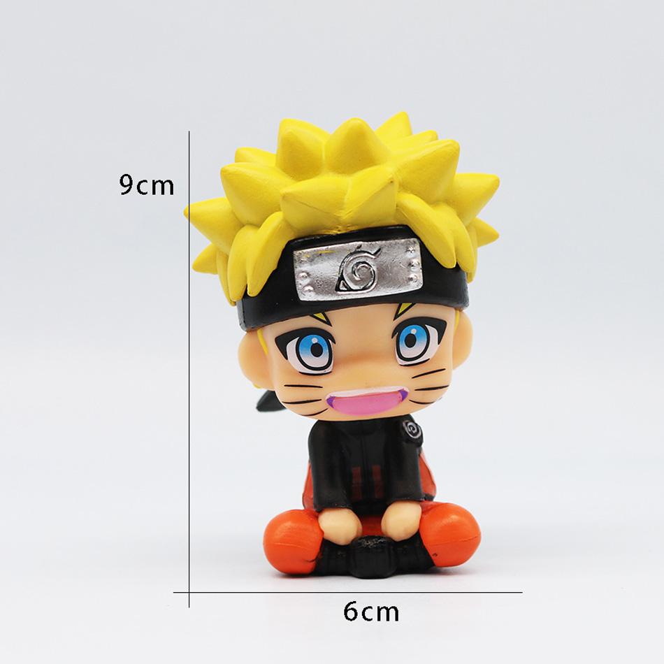 7-9Cm Naruto Anime Figure Uzumaki Naruto Kakashi Uchiha Sasuke Itachi Cute Toys Q Figurals Pvc Model Children Christmas Gift