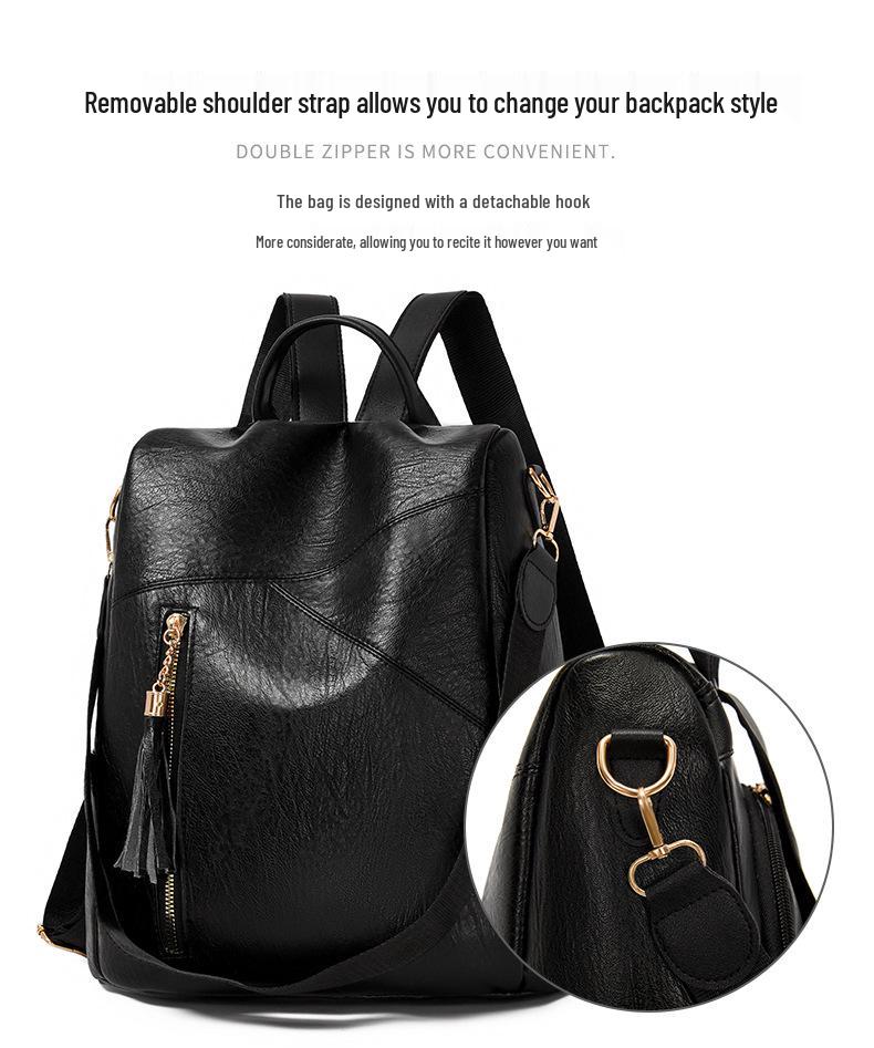 2025 Women's Simple Patchwork Anti-theft Outdoor Travel & Multifunctional Student Backpack
