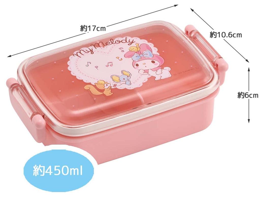 Skater My Melody Easy Music Lunch Sanrio for Made in Box, Design, 450ml, Antibacterial, Girls, Japan, RBF3ANAG-A