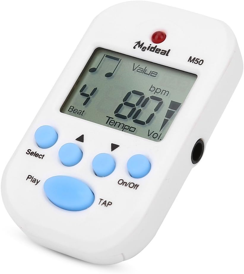 Meideal M50 Electronic Mini Digital Beat High X X Universal for Musical 5 Colors Available Metronome, Tempo, 30-280 Bpm, 0-9 Values, Volume, Clip-on,