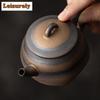 160ml Retro Coarse Pottery Teapot Ancient Gilded Iron Glazed Pot Chinese Tea Maker Filter Kettle Rock Tea Cafes Accessories Gift