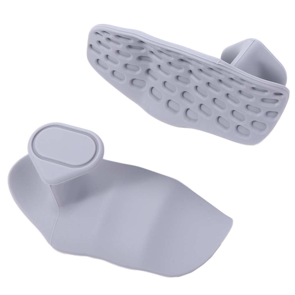 1 Pair Ergonomic Fitness Palm Guard Anti-slip Elastic Weightlifting Palm Protector Honeycomb-shaped Silicone серый