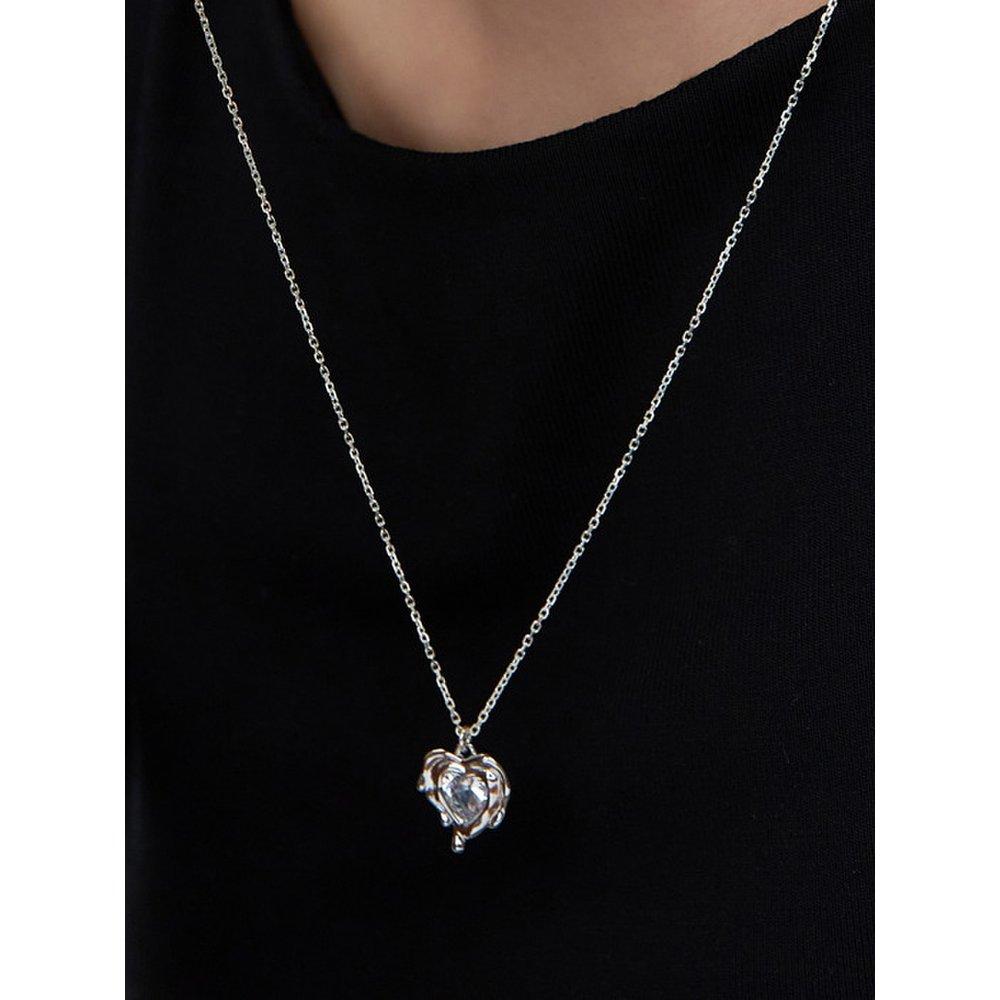(925Silver) Eternal Heart Long Necklace