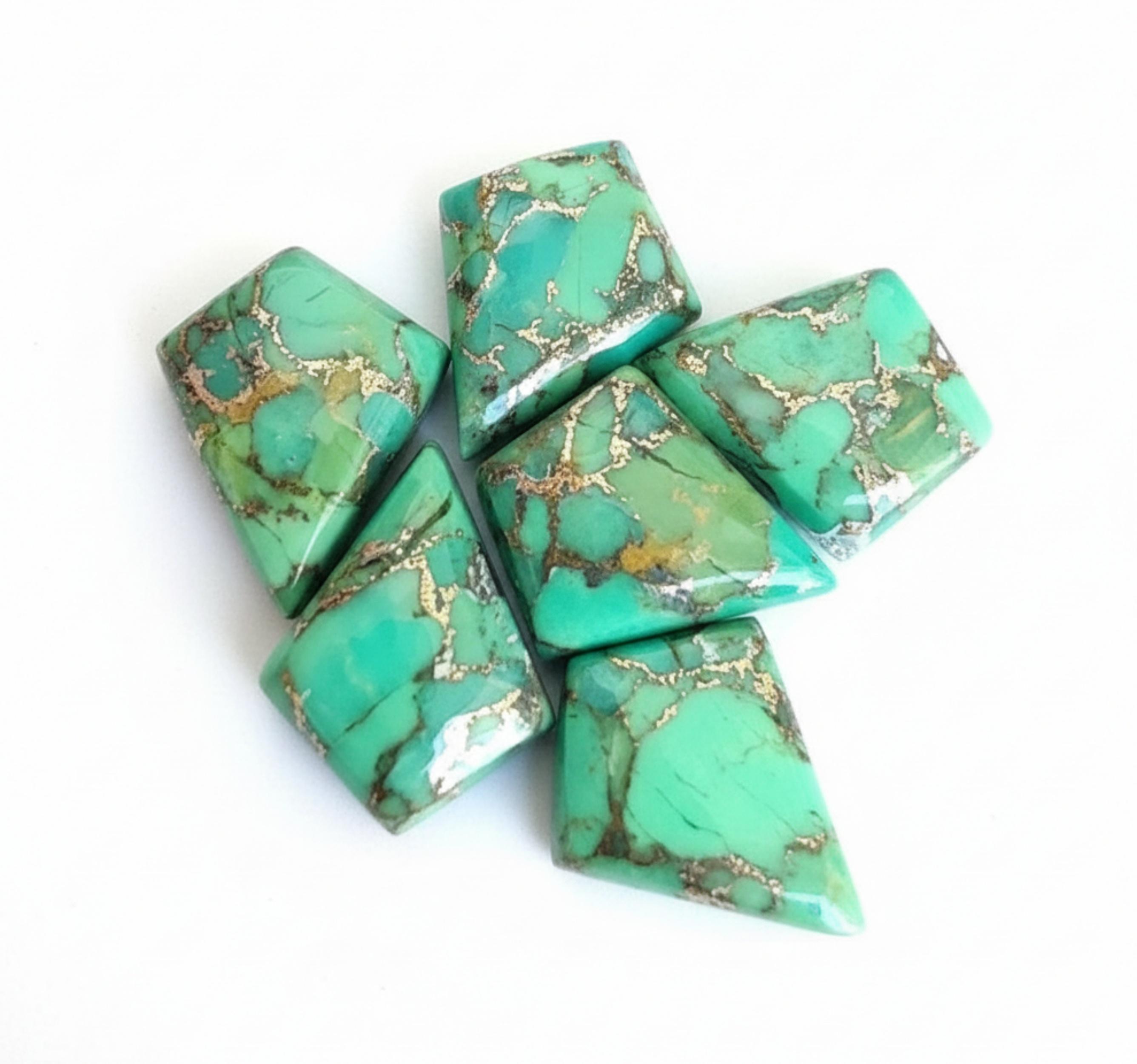 

Green Copper Turquoise Gemstone: Kite Turquoise Cabochons, All Sizes 5x7mm зелёный