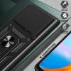 For Realme 15T 5G Case with Slide Camera Lid PC + TPU Kickstand Phone Cover