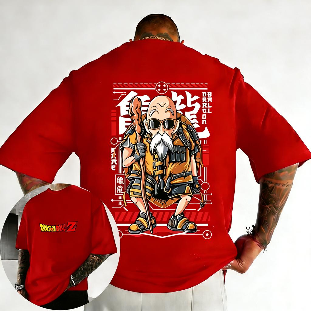 Dragon Ball Trendy Hot Items Anime Cotton Tshirt Summer New Master Roshi Printed Mens Womens Street Casual Parent Child Top