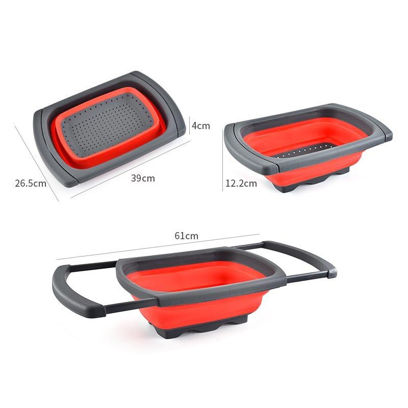 Collapsible Colander With Extendable Handles Colander Strainer Over The Sink Vegetable Fruit Colanders Strainers