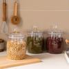 1pc Flour Grains Candy & Cookie Plastic Jar Hard And Smooth Pot With Lids Clear Airtight Food Storage Canister