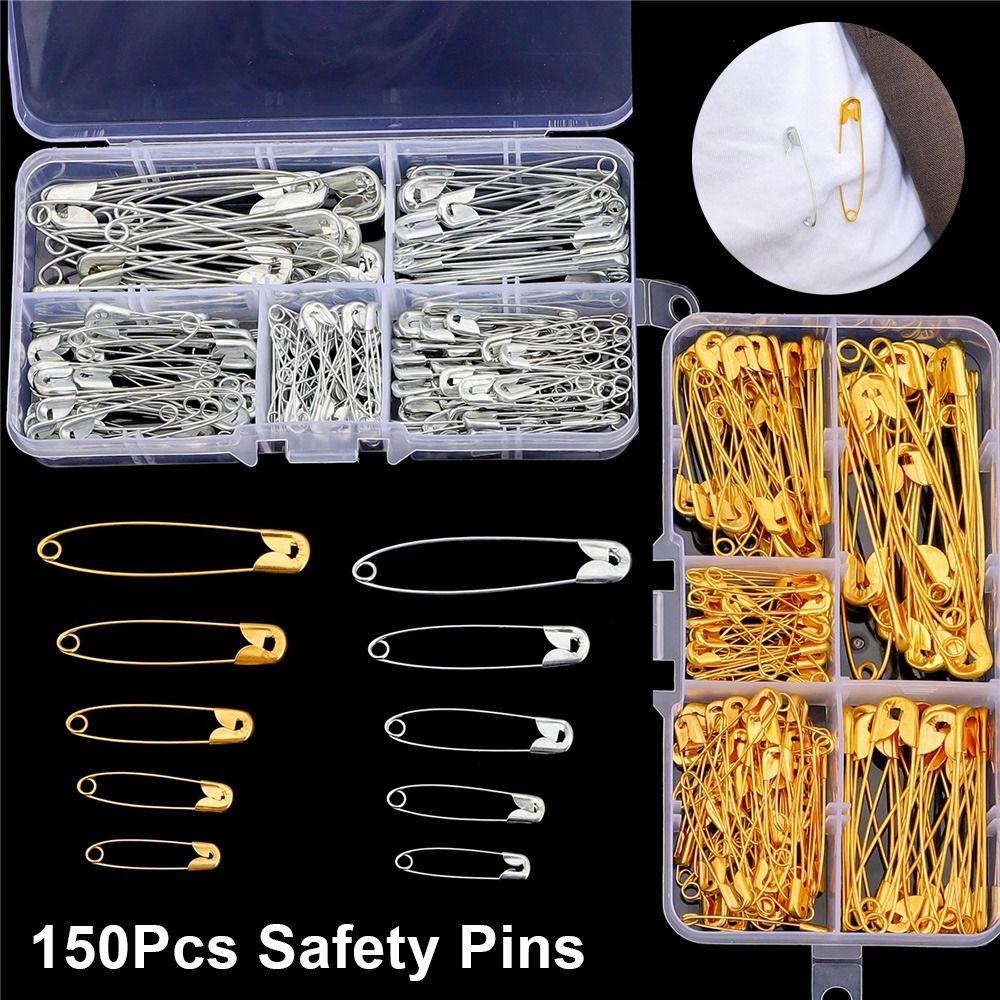 150 buc/cutie 27/32/38/45/55mm Ace de siguranță DIY Cusut Broșă Unelte de cusut durabile pentru cusut haine
