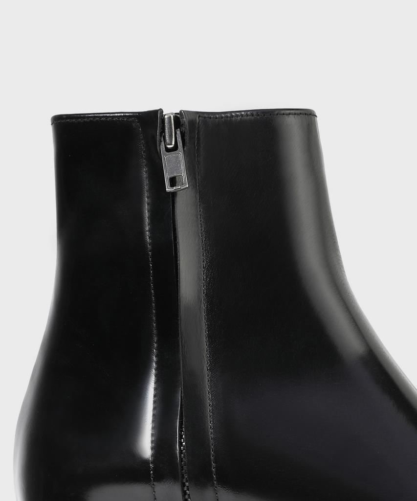 Firenze Atelier Hidden Zipper Detail Slim Toe Ankle Boots 3343 [Black Box]