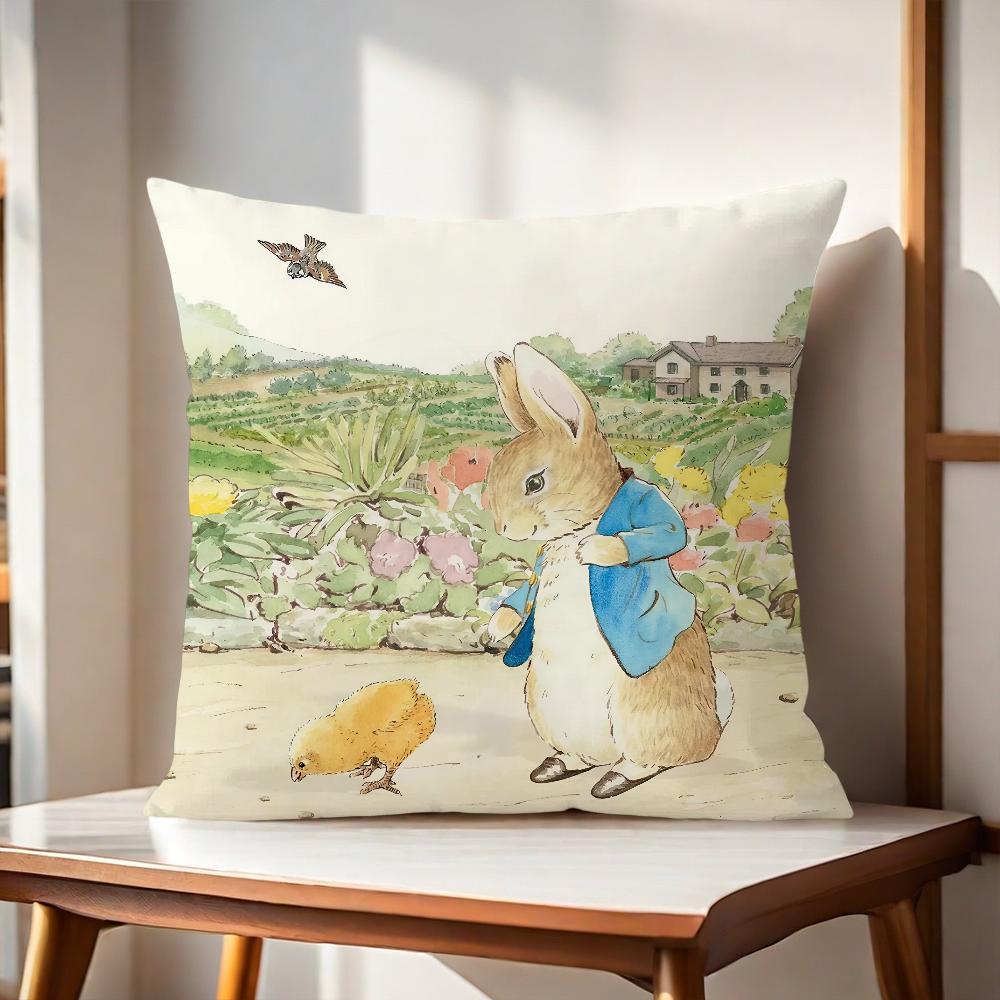 Cute Kawali Peter R-Rabbit Cushion Cover For Pillow Printing Sofa Decoration Home Car Room Coffee Shop Office Nordic Simplicity