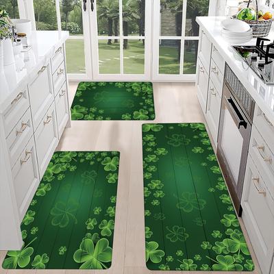 1 Pz Tappeti da Cucina Antifatica, Stampa Primavera ed Estate Impermeabile Antiscivolo Spesso Imbottito Tappetino da Cucina Comfort per Stare in Piedi per Cucina