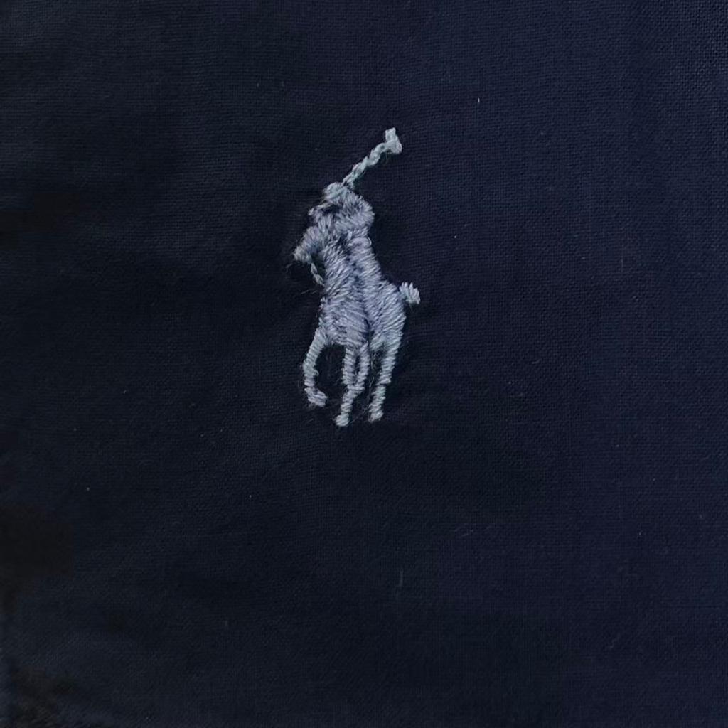Polo Ralph Lauren Solid Color Pony Embroidered Loose Short Sleeve Shirt Men shirts Dark-Blue MNPOWOV1N820436-410