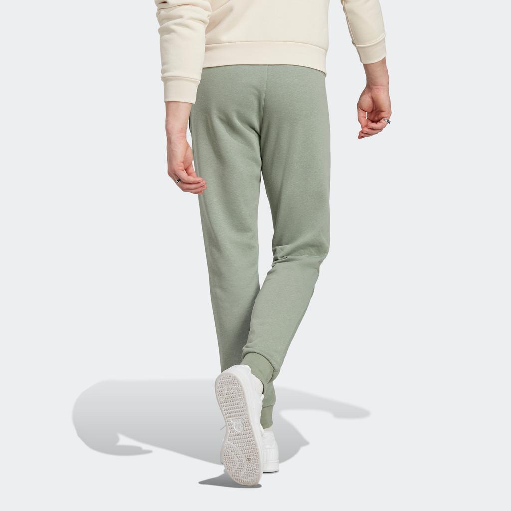 Adidas Originals Trefoil Essentials+ Made With Hemp Solid Logo Joggers Men Bottoms Silver-Green HR2968